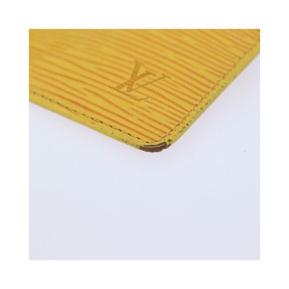 Pre Loved LOUIS VUITTON Epi Leather Card Holder Yellow Womens Bag - Picture 8 of 8